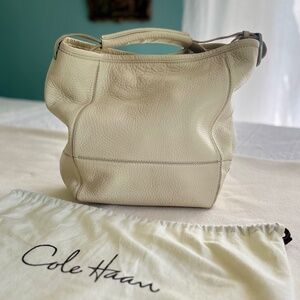 Cole Haan Off-White Leather Handbag with Original Dustcover